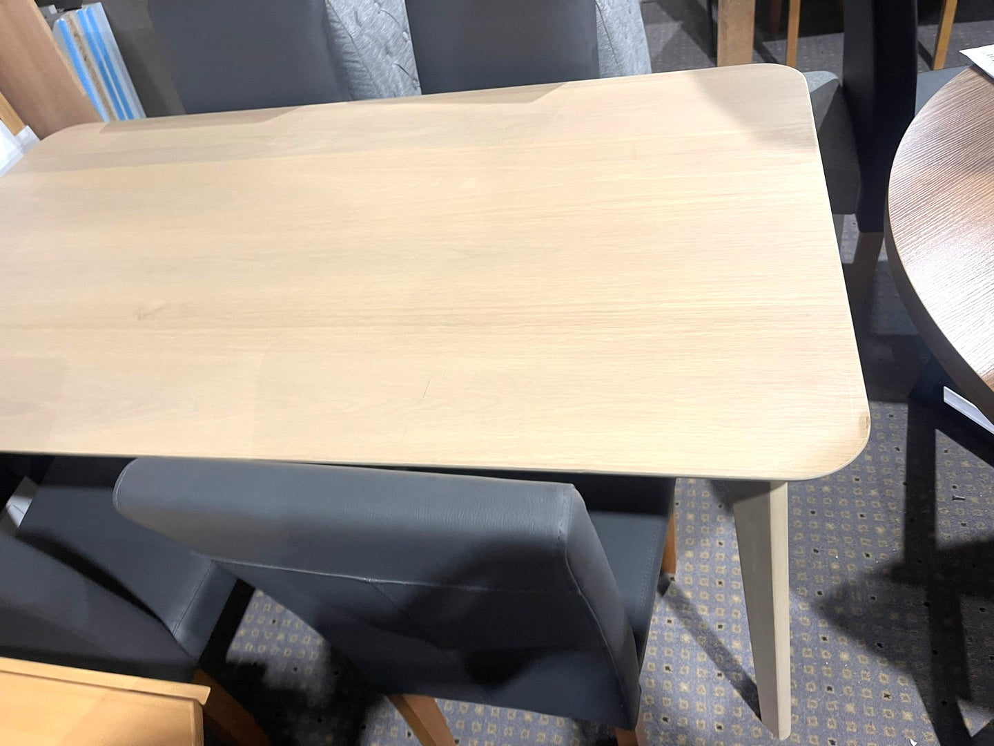 Assembled Habitat Skandi Oak Veneer 6 Seater Dining Table + 4 Chairs